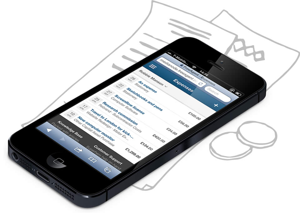 Upload expenses from your smartphone