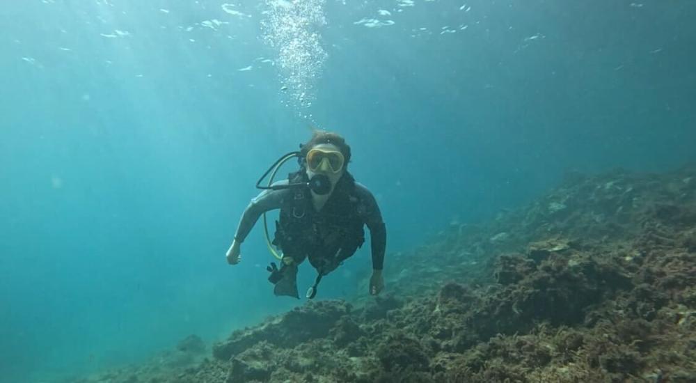 Paige scuba diving