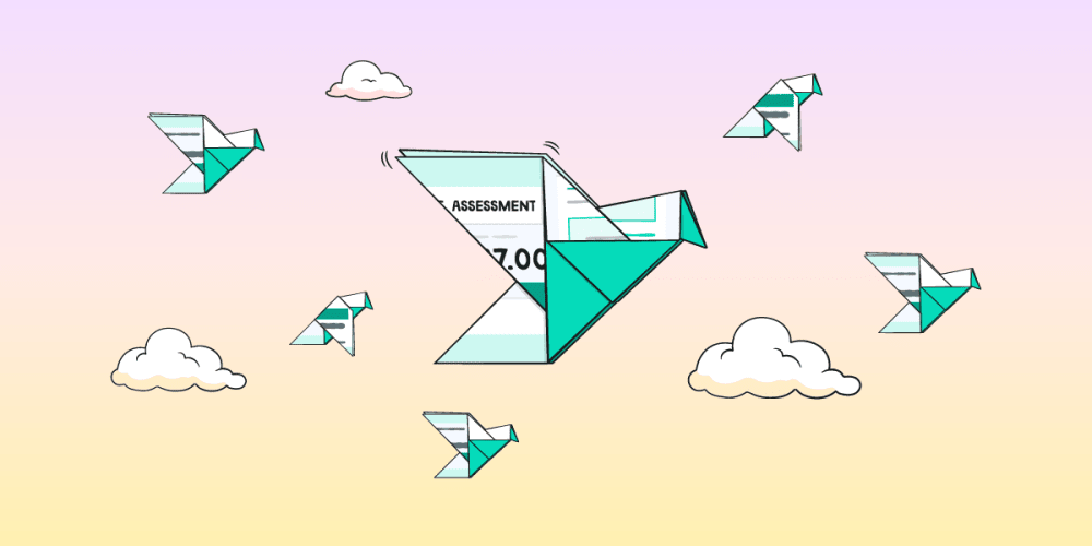 Birds made out of Self Assessment forms