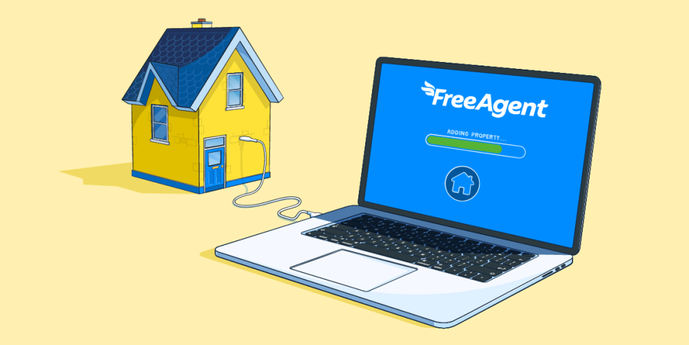 A laptop connected to a rental property via a USB cable