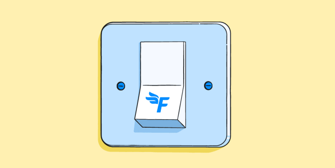 Light switch with FreeAgent logo